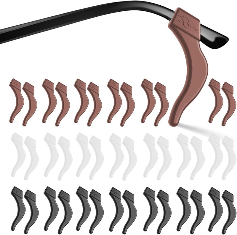 topstart Store 20 Pairs Eye Glasses Ear Grippers, Anti-Slip Glass Ear Hook Comfort Silicone Eyeglasses Ear Cushion for Behind the Ear for Glasses Sunglasses Reading Glasses Retainers for Kids Adults - Image 1